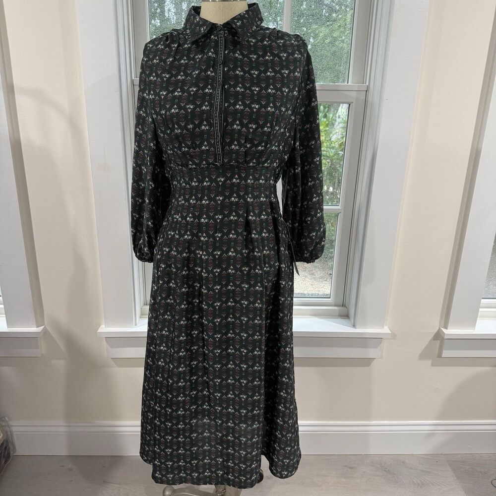 Max Studio London Women’s Cottagecore Boho Dress Smocked Empire Waist Small NWT